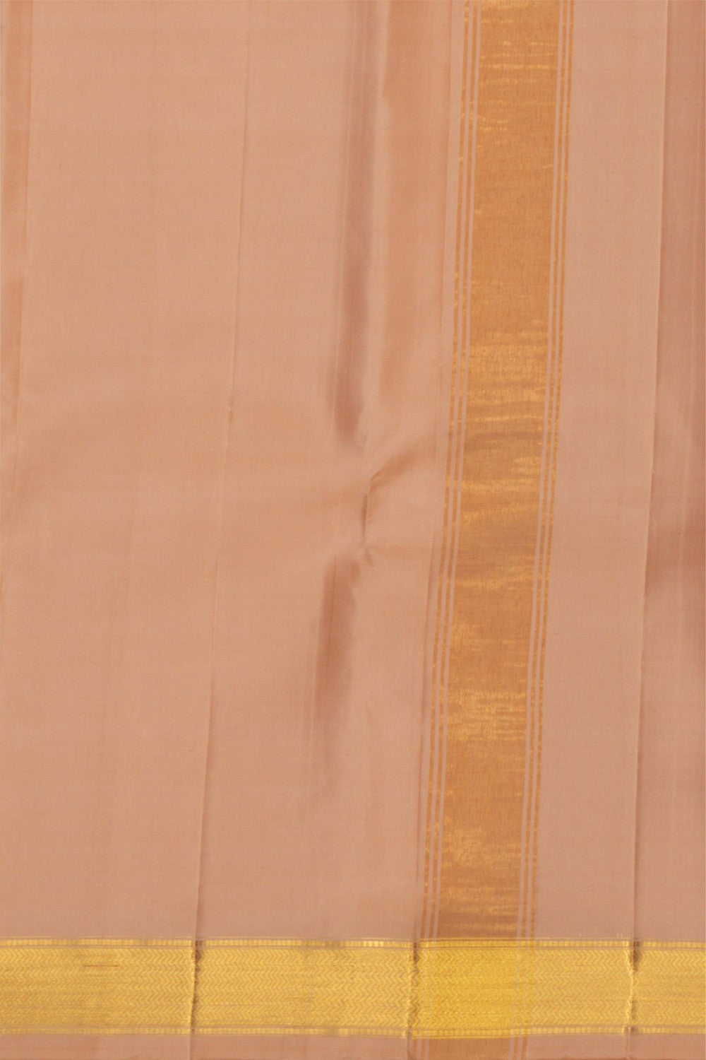 Image of Kanchi Silk Beige Dhoti With Kanduva (8 X 4)
